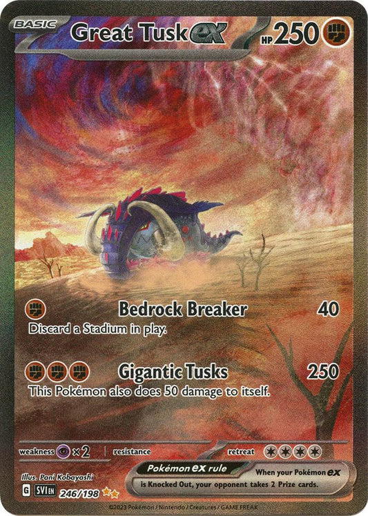 Great Tusk ex - SV: Scarlet & Violet Base (246/198) - Near Mint